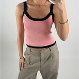 MOLLY topp, ljusrosa/svart