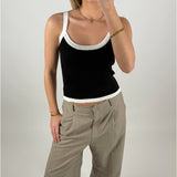 MOLLY topp, svart/vit