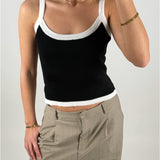 MOLLY topp, svart/vit