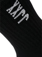 Detaljebillede af sorte MORENO strømper. Fra BySofieSønderby