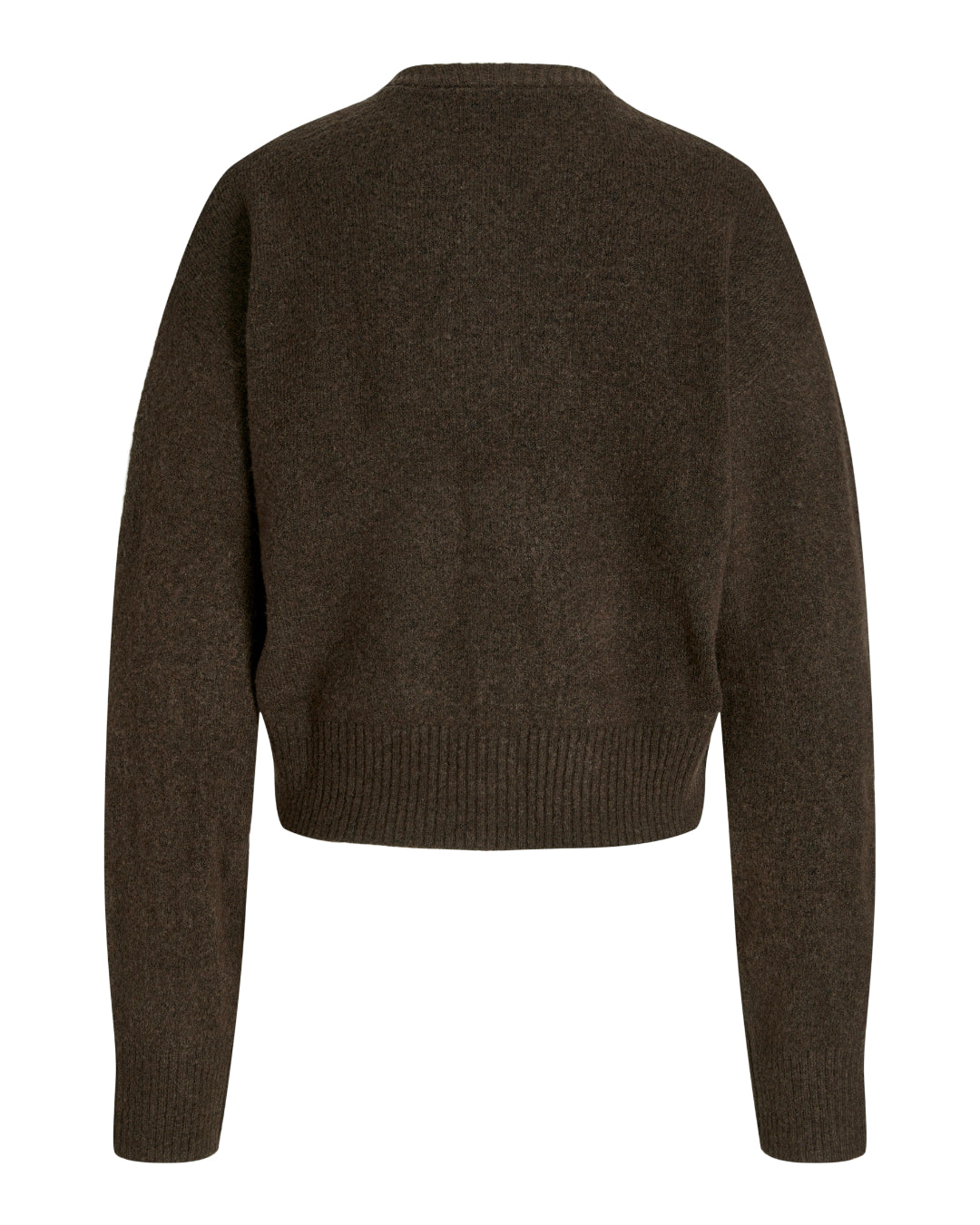 Produktfoto af brun NATALIE strikcardigan. Set bagfra. Fra BySofieSønderby