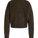 Produktfoto af brun NATALIE strikcardigan. Set bagfra. Fra BySofieSønderby