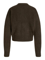 Produktfoto af brun NATALIE strikcardigan. Set bagfra. Fra BySofieSønderby