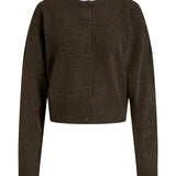 Produktfoto af brun NATALIE strikcardigan. Set forfra. Fra BySofieSønderby