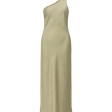 NAT one shoulder klänning, grön