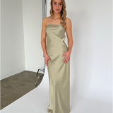 NAT axelbandslös klänning, grön