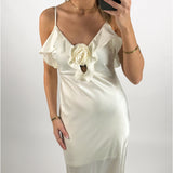 NICOLA maxi kjole, creme