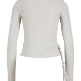NOELLE wrap blus, grå
