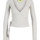 NOELLE wrap blus, grå
