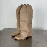 PALMER suede støvler, beige