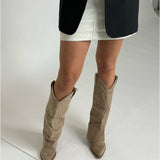 PALMER suede støvler, beige