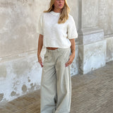 POPPY kortärmad sticka, vit