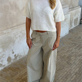 POPPY kortärmad sticka, vit