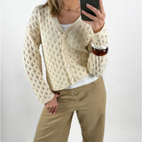 REIGN sticka cardigan, beige