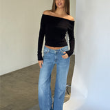 REMI off shoulder sticka, svart