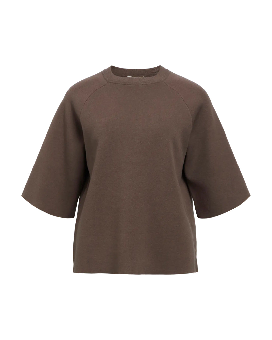 Produktfoto af Reynard t-shirt blusei brun. På hvid baggrund. Fra by Sofie Sønderby