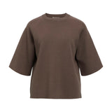Produktfoto af Reynard t-shirt blusei brun. På hvid baggrund. Fra by Sofie Sønderby