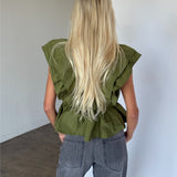 RIKKE volangtopp, army