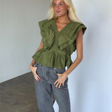 RIKKE volangtopp, army