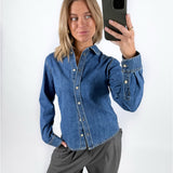 ROSE denim skjorte, mørkeblå