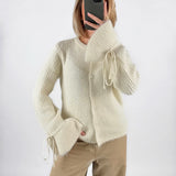 SALIKA stickad cardigan, creme