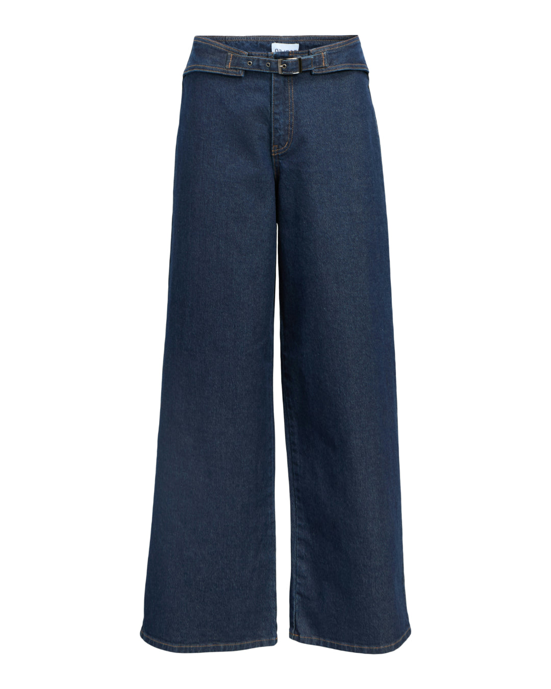 Produktbillede af blå SAVA jeans. Set forfra. Fra BySofieSønderby.