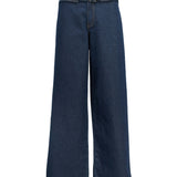 Produktbillede af blå SAVA jeans. Set forfra. Fra BySofieSønderby.