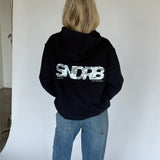 SNDRB hoodie, navy/grå camouflage