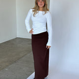 SOPHIA maxi kjol, brun