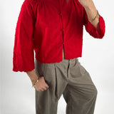 SUNELA bluse 3/4 ærme, rød