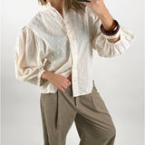 SUNELA skjorta 3/4 ärm, vit