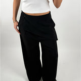 TALIA omslagsbyxor, svart