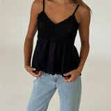 THALIA strop top, svart