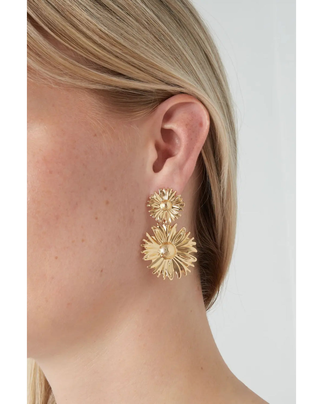 Modelbillede af guld TIFFANY øreringe. Fra BySofieSønderby