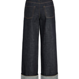 Produktfoto af mørkeblå Tokyo jeans. På hvid baggrund. Fra BySofieSønderby
