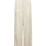 Produktbillede af cremefarvet TUBA bukser. Set forfra. Fra BySofieSønderby