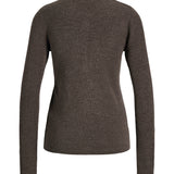 Produktfoto af brun WREN strik. Set bagfra. Fra BySofieSønderby