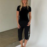 ZARIA capri byxor, svart