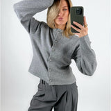 ZARI sticka cardigan, grå