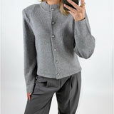 ZARI sticka cardigan, grå