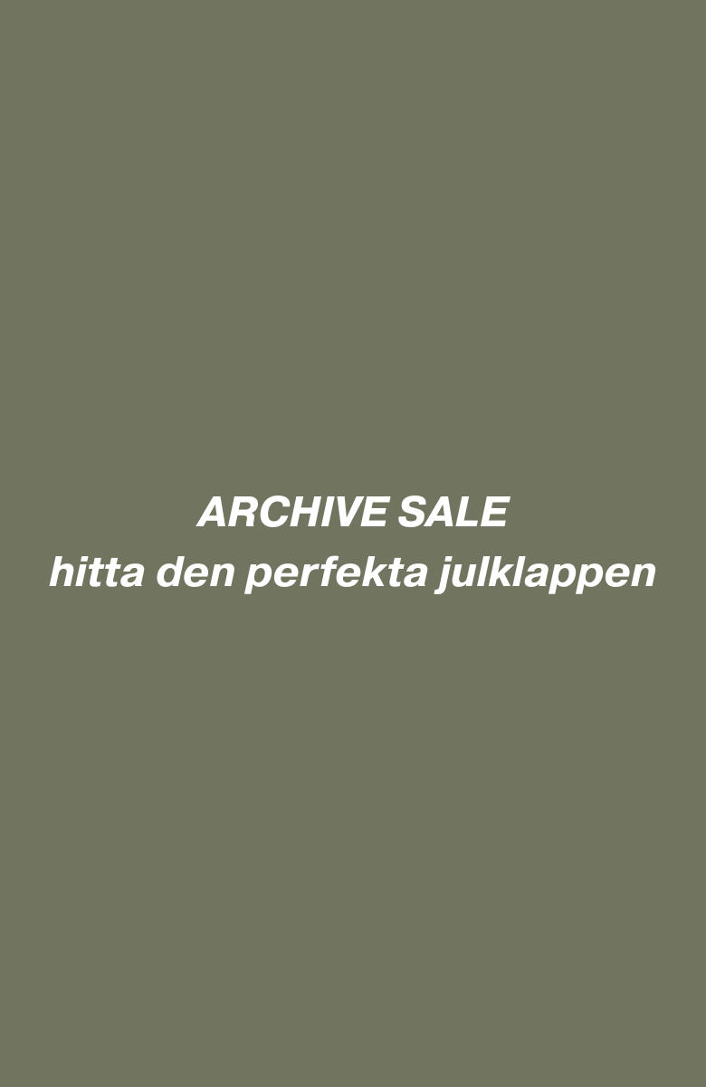Skilt med tekst omkring archive sale. SVENSK. Fra BySofieSønderby